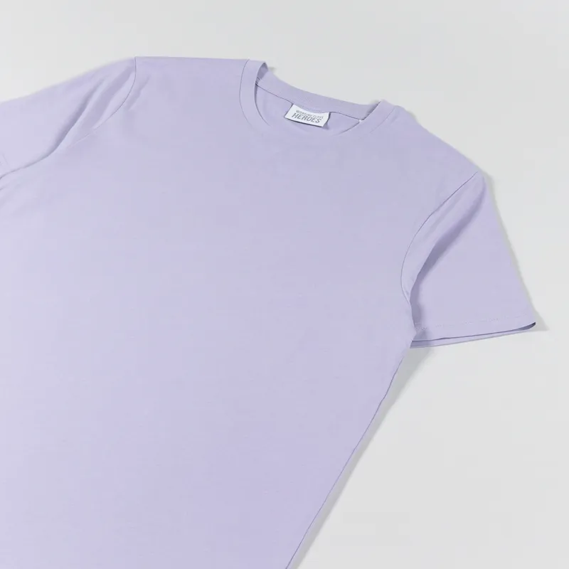 Working Class Heroes Basic Organic T Shirt Lavender-2