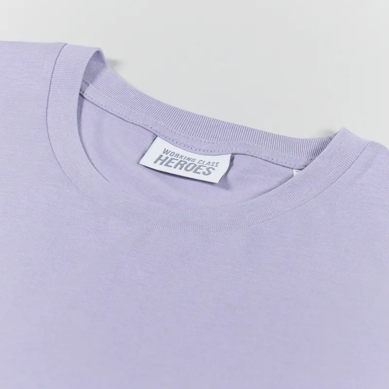 Working Class Heroes Basic Organic T Shirt Lavender-3