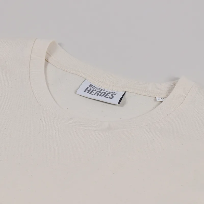 Working Class Heroes Baggy Fit Organic T Shirt Natural-2
