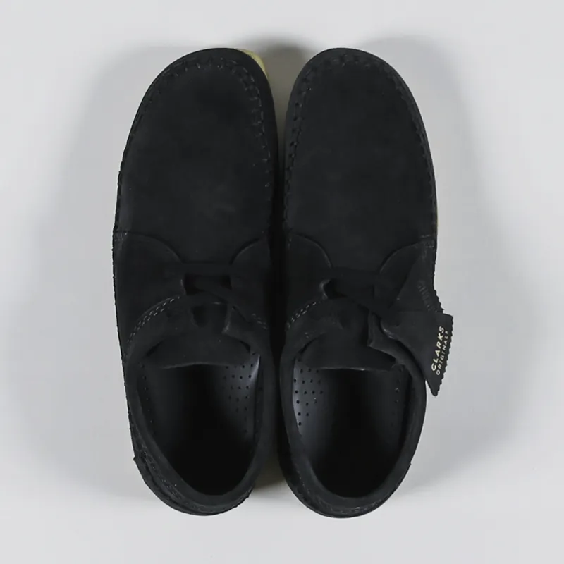 Clarks Originals Weaver Shoes Black Suede-2