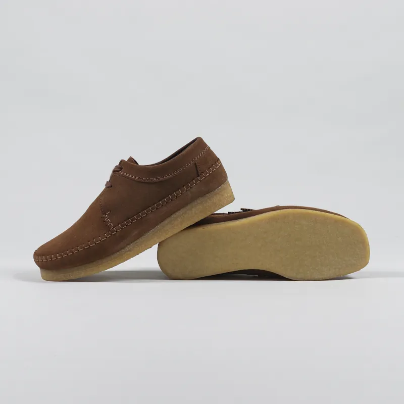 Clarks Originals Weaver Shoes Cola Suede-1