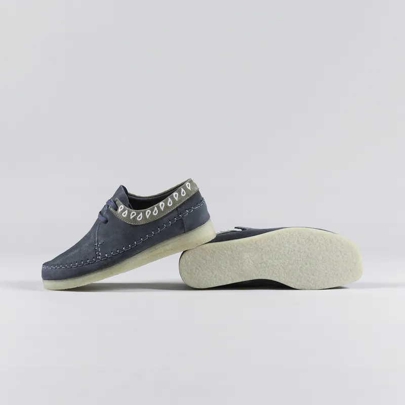 Clarks Originals Weaver Shoes Navy-2