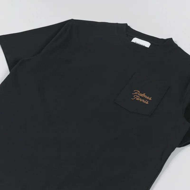 Palmes Tennis Society Western Pocket T Shirt Black-3