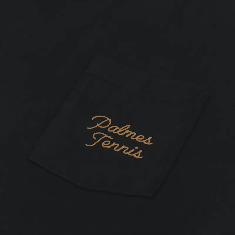 Palmes Tennis Society Western Pocket T Shirt Black-5