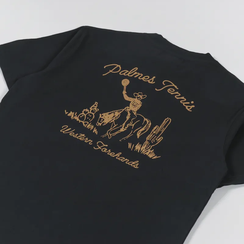 Palmes Tennis Society Western Pocket T Shirt Black-2