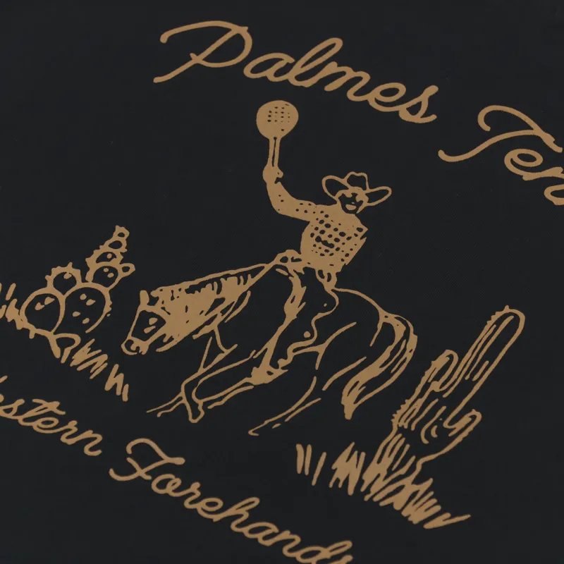 Palmes Tennis Society Western Pocket T Shirt Black-4