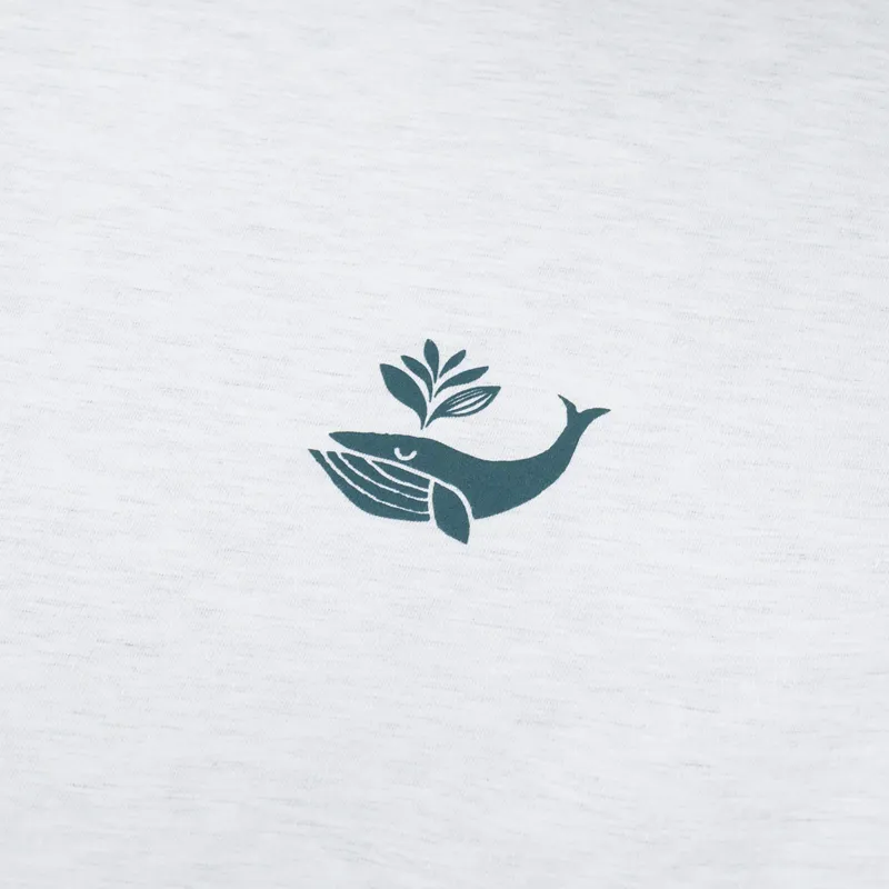 Magenta Whale Plant T Shirt Ash-5