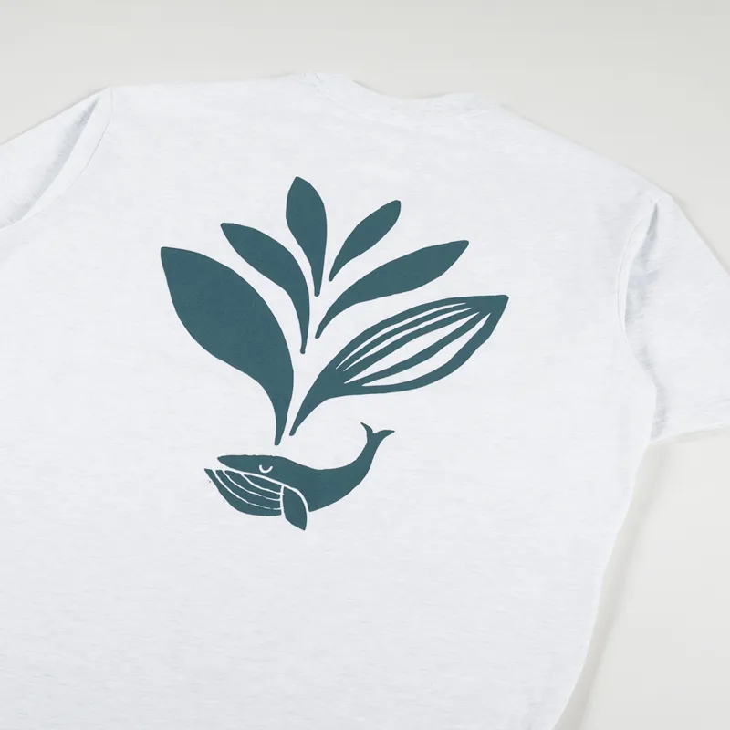 Magenta Whale Plant T Shirt Ash-2