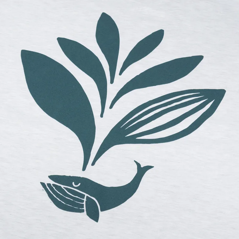 Magenta Whale Plant T Shirt Ash-4