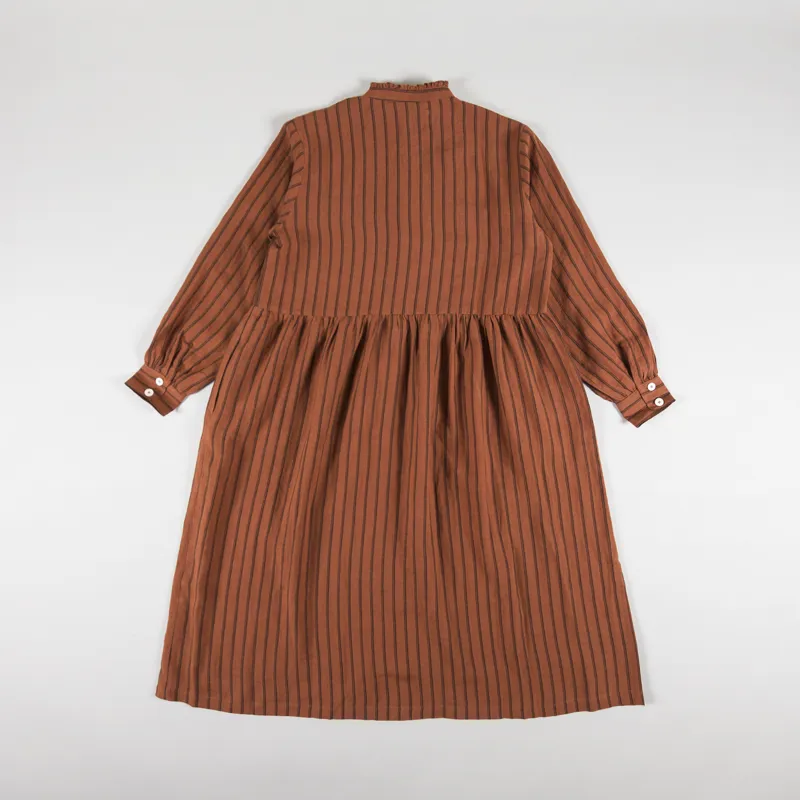 Sideline Womens Whistle Dress Rust Stripe-4