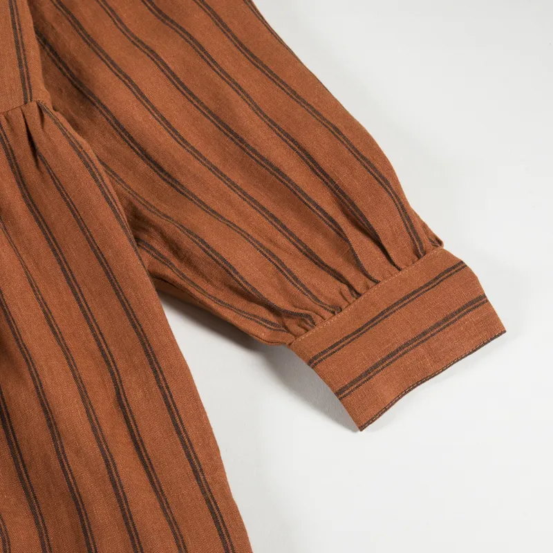 Sideline Womens Whistle Dress Rust Stripe-10