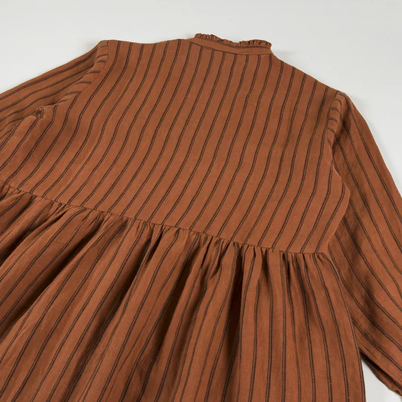 Sideline Womens Whistle Dress Rust Stripe-6