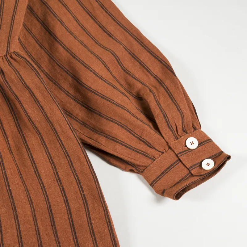 Sideline Womens Whistle Dress Rust Stripe-8