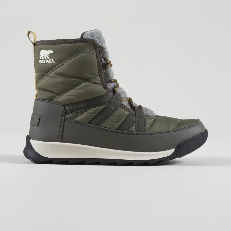 Sorel Womens Whitney II Short Lace Waterproof Boots Stone Green-1