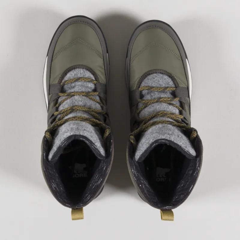 Sorel Womens Whitney II Short Lace Waterproof Boots Stone Green-3