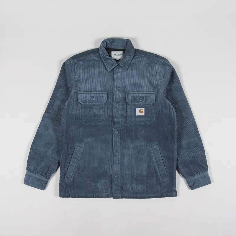 Carhartt WIP Mens Corduroy Whitsome Shirt Jacket Storm Blue