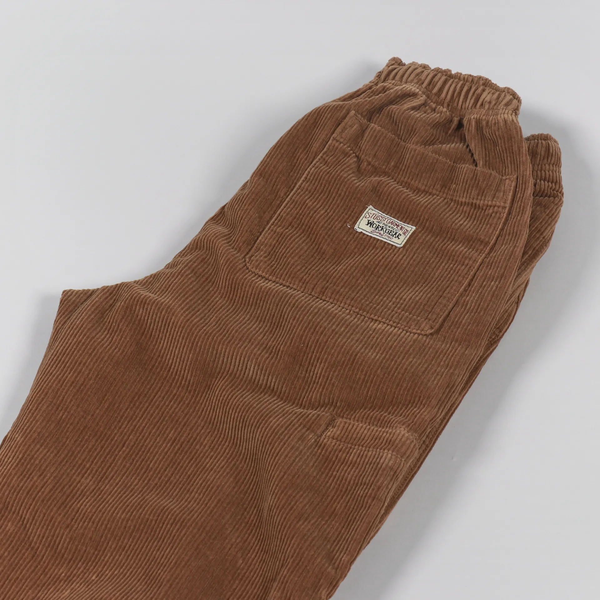 Stussy Mens Wide Wale Corduroy Beach Pant Copper Brown