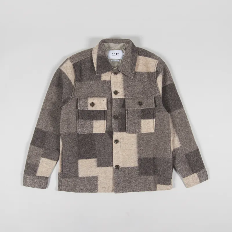 NN07 Wilas Overshirt Khaki Check