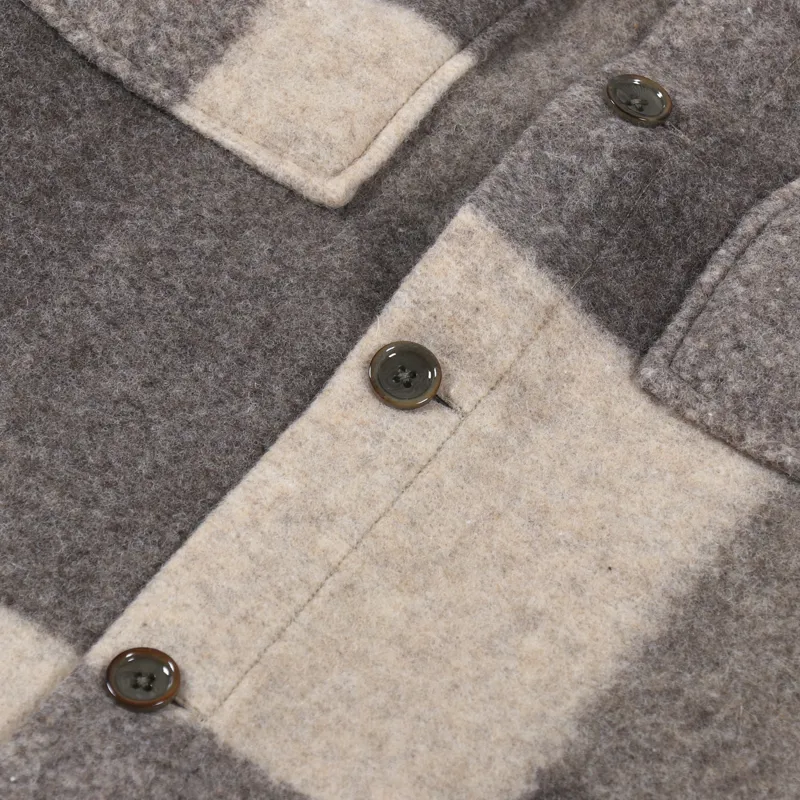 NN07 Wilas Overshirt Khaki Check-9