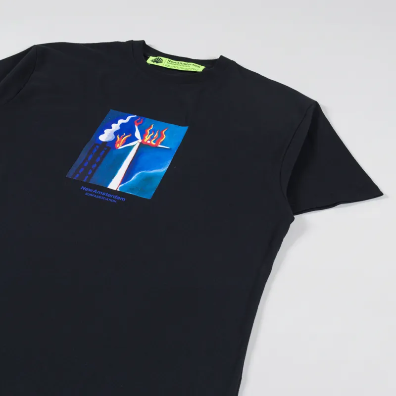 New Amsterdam Surf Association Windmill T Shirt Black-2