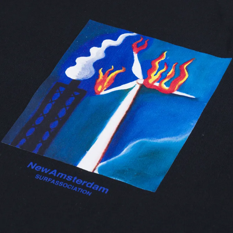 New Amsterdam Surf Association Windmill T Shirt Black-1