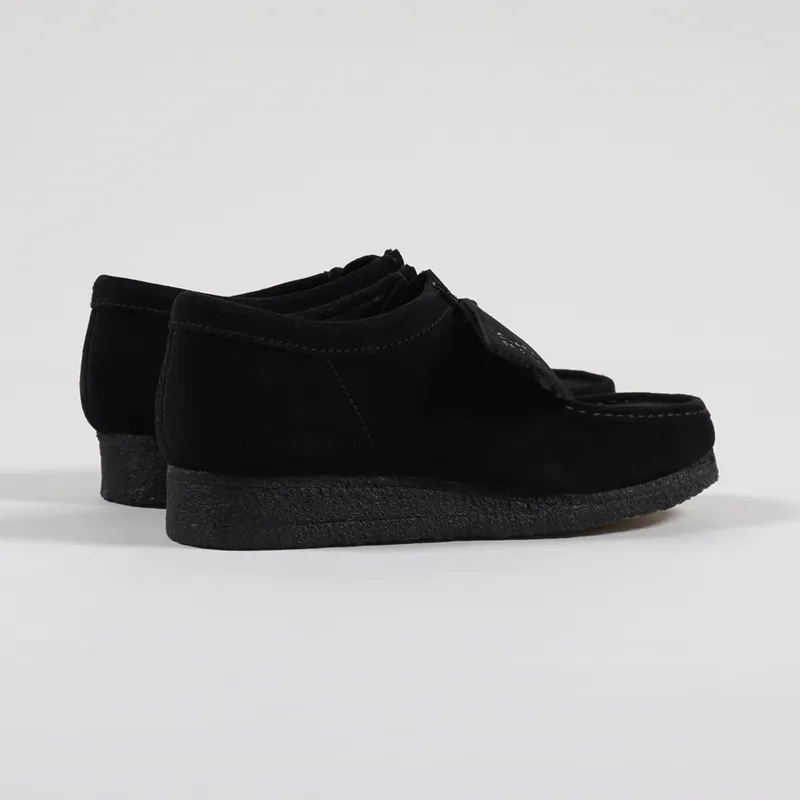 Clarks Originals Wallabee Shoes Black Suede-2