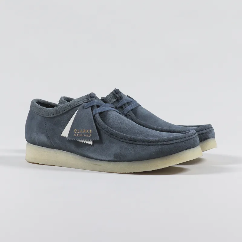 Clarks Originals Mens Wallabee Shoes Blue