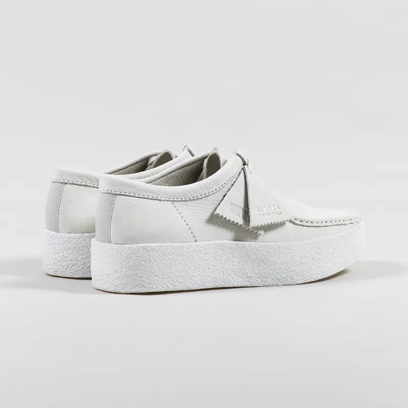 Clarks Originals Wallabee Cup Shoes White Nubuck-3