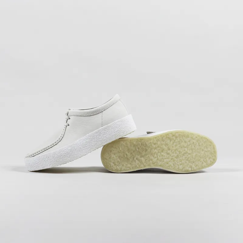 Clarks Originals Wallabee Cup Shoes White Nubuck-1