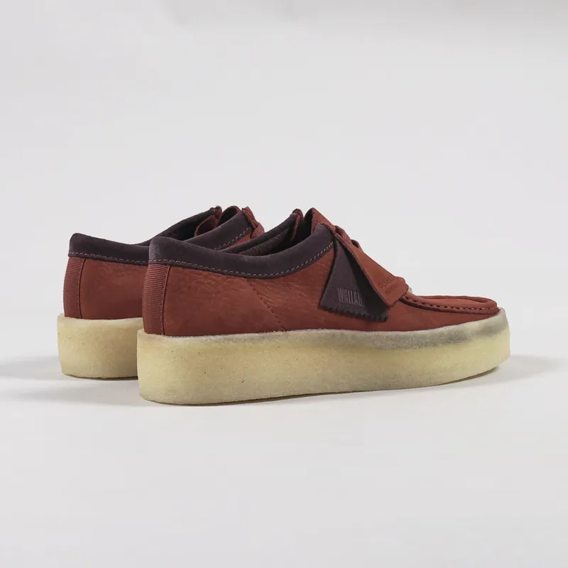 Clarks Originals Mens Wallabee Cup Shoes Burgundy Nubuck Moc