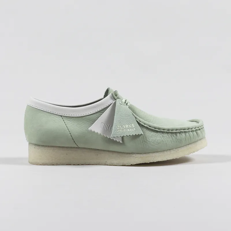 Clarks Originals Wallabee Shoes Pale Green-4