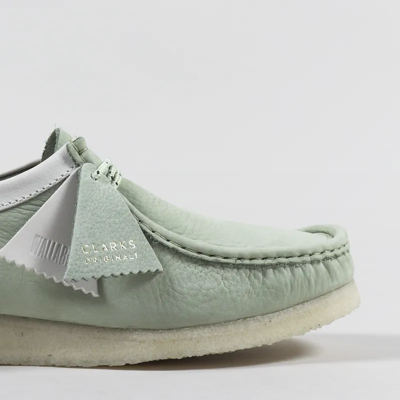Clarks Originals Wallabee Shoes Pale Green-6