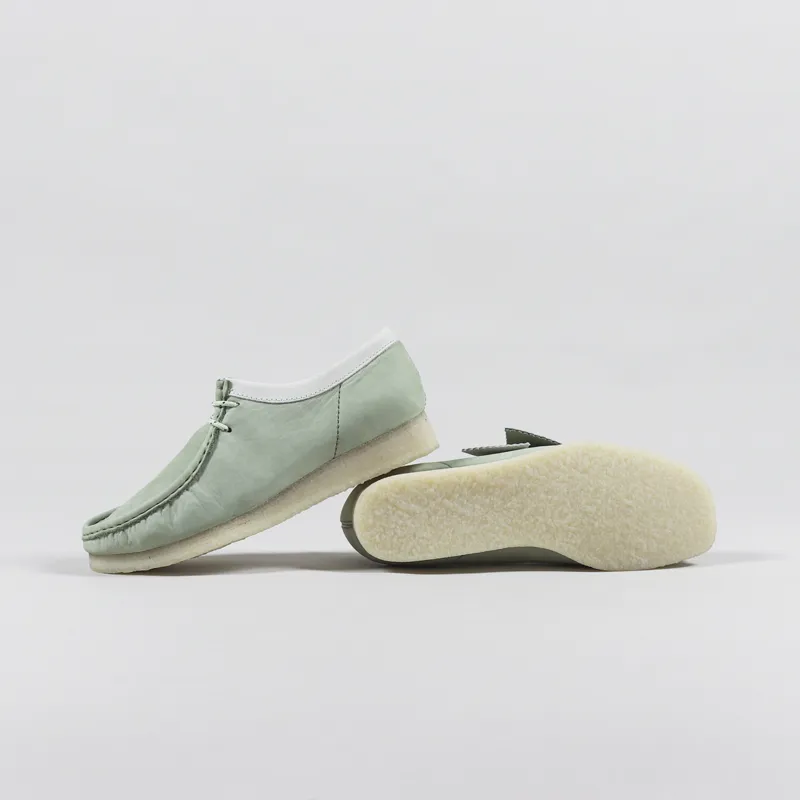 Clarks Originals Wallabee Shoes Pale Green-2