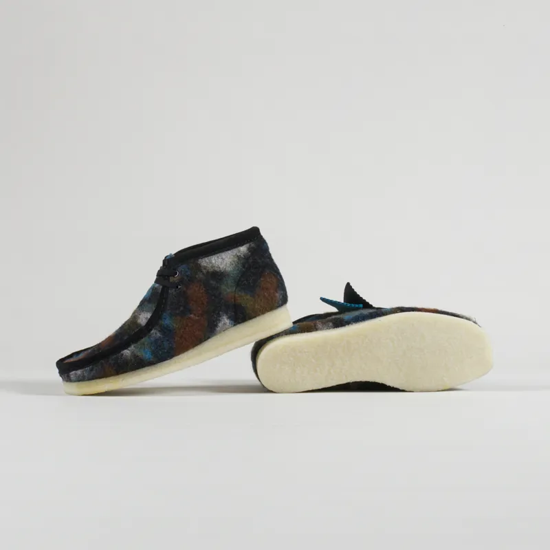 Clarks Originals Wallabee Boot Black Wool-2