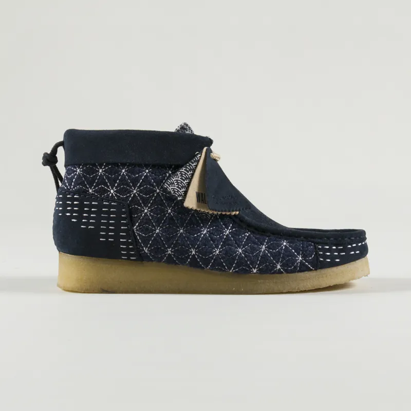 Clarks Originals Wallabee Boot Navy Sashiko-4