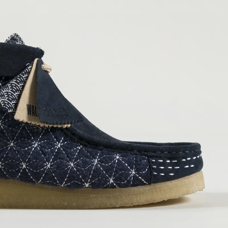 Clarks Originals Wallabee Boot Navy Sashiko-6