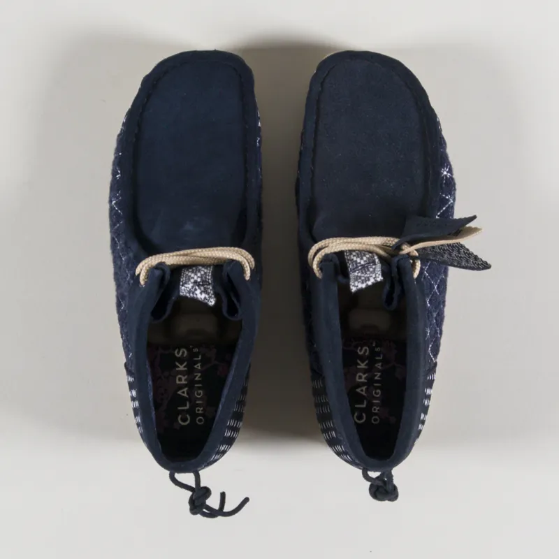 Clarks Originals Wallabee Boot Navy Sashiko-1