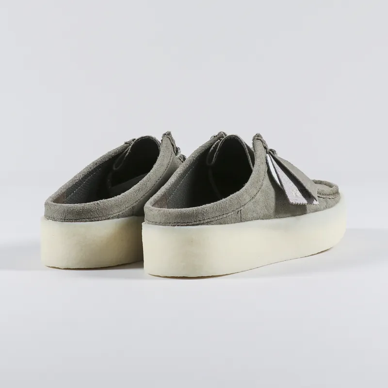 Clarks Originals Wallabee Cup Lo Mules Olive Eco Leather-3