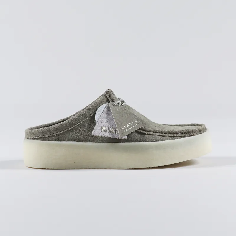 Clarks Originals Wallabee Cup Lo Mules Olive Eco Leather-4