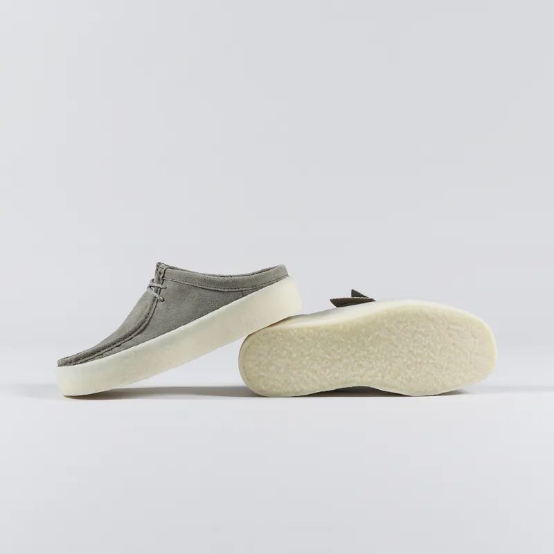 Clarks Originals Wallabee Cup Lo Mules Olive Eco Leather-2