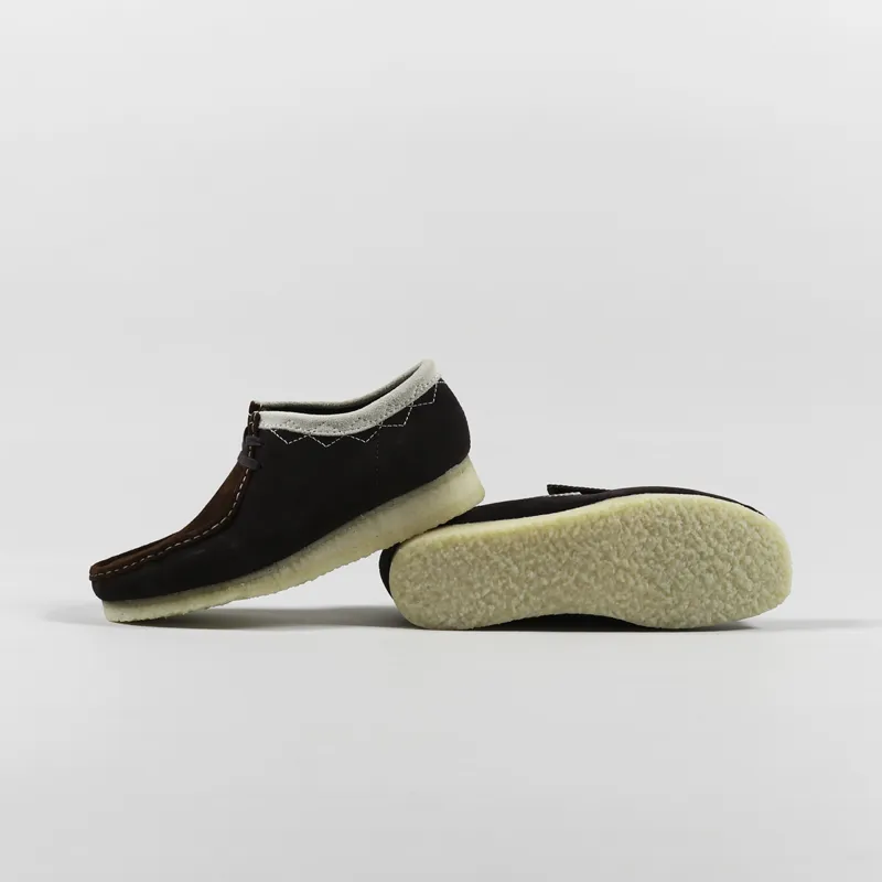 Clarks Originals Wallabee Shoes Dark Tan Combi-1