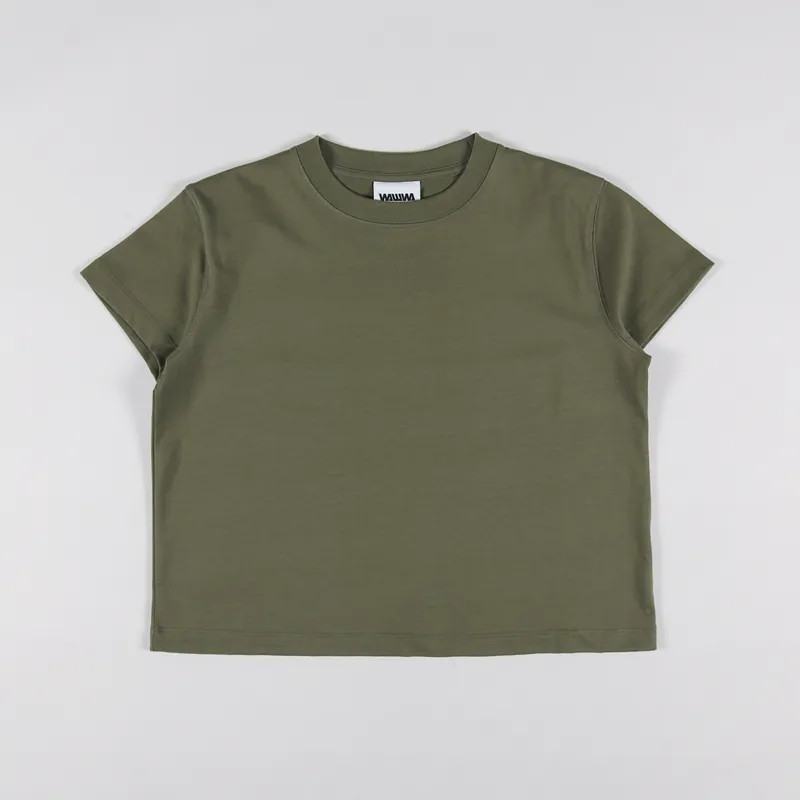 WAWWA Womens Heavyweight T Shirt Olive