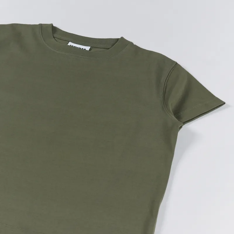 WAWWA Womens Heavyweight T Shirt Olive-4