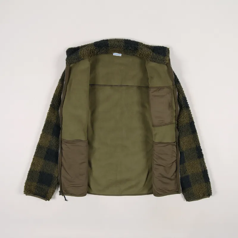 Columbia Winter Pass Sherpa Fleece Olive Check-1