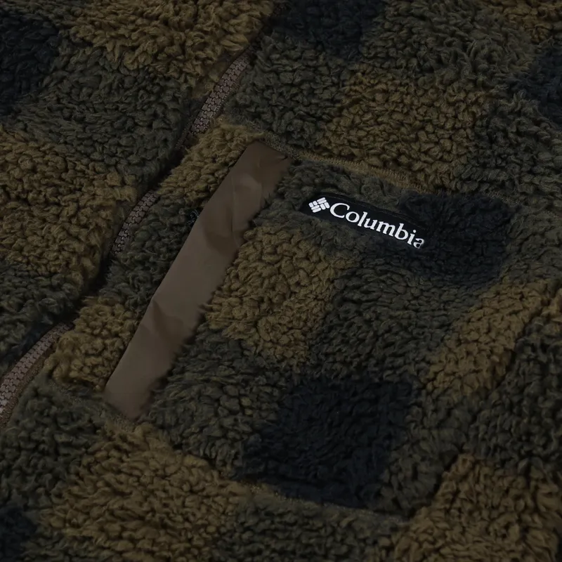 Columbia Winter Pass Sherpa Fleece Olive Check-5
