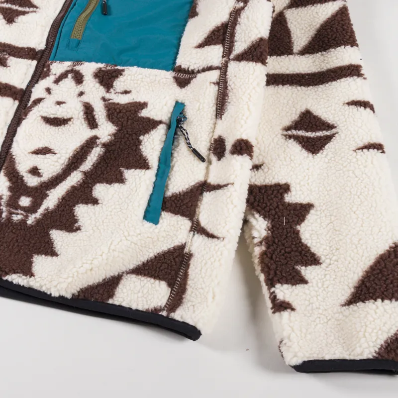 Penfield Geo Print Mattawa Fleece Shaved Chocolate-4