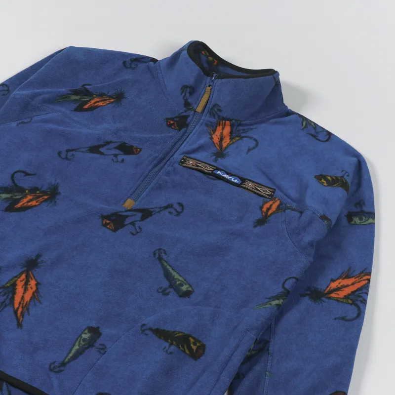 Kavu Winter Throwshirt Fleece Blue Top Water-2