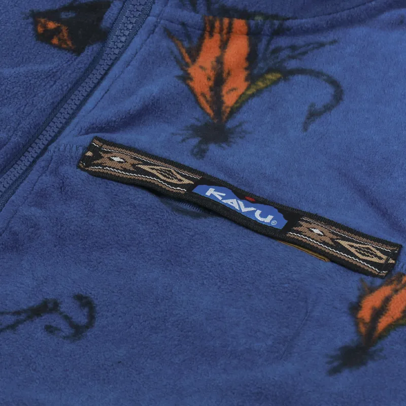 Kavu Winter Throwshirt Fleece Blue Top Water-4