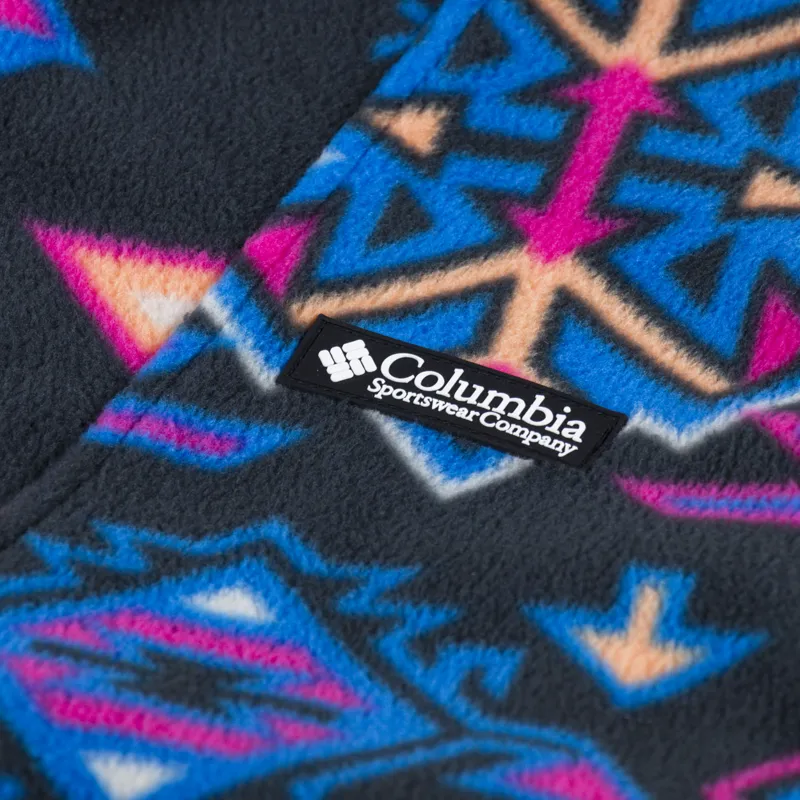 Columbia Wintertrainer Half Snap Fleece Pullover Black Woven Nature Print-6