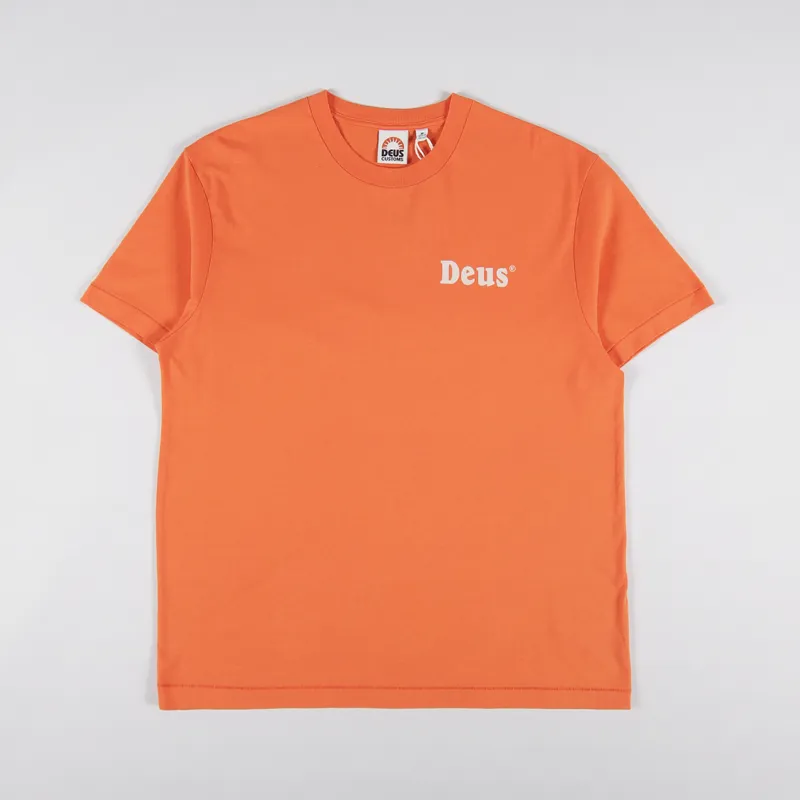 Deus Ex Machina Wobbles T Shirt Mandarin Orange-1